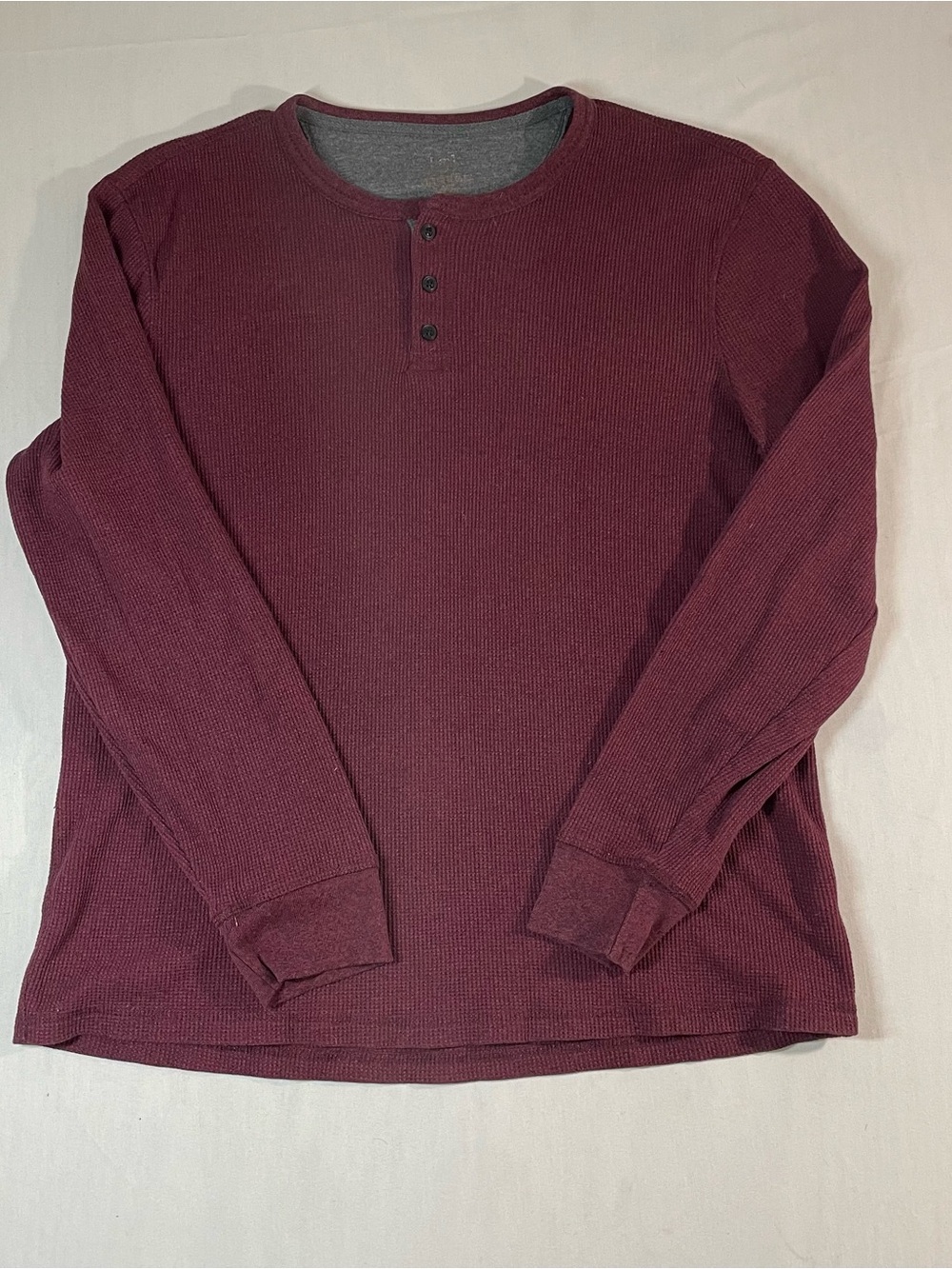 wild fable Men's Long-Sleeve Henley - Burgundy